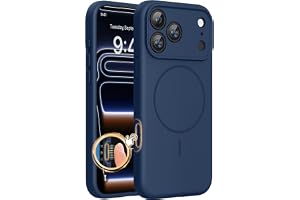 Miracase Magnetic for iPhone 17 Pro Case, Compatible with MagSafe, Integrated Silicone Camera Control Cover, 3.0mm Thicken Shockproof Drop Protection Phone Case for 17 Pro,Dark Blue