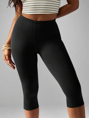 MISSGUIDED High Waist Capri Leggings Compression Pants Premium Stretch Knit Sportswear Workout Gym Running  15% OFF