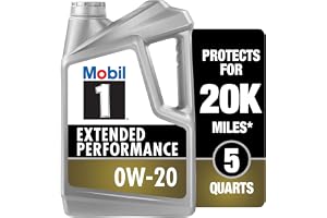 Mobil 1 Extended Performance Full Synthetic Motor Oil 0W-20, 5 Quart