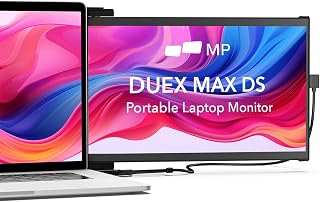 Mobile Pixels Duex Max DS 14.1'' Laptop Monitor Extender (Dual Monitor) | Full HD 1080P Portable Monitors,USB Type-C/HDMI Port for 14-17 '' Laptop, Compatible with Windows/Mac/Android/Switch