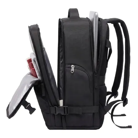 Mochila Viaje Carry On Avion Porta Notebook Waggs Negro Lisa