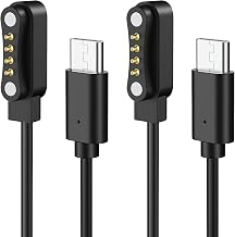 MoKo 2 Pack Magnetic USB-C Charging Cable for PLAUD Note AI, 3.3FT, Black | Fast Charging, Plaud Replacement Charger, Note Pro AI Voice Recorder