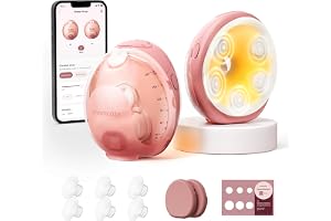 Momcozy Wellness 1 Wearable Breast Pump, Warm-Massage Hands-Free Pump with Heated Flange&Simulated Massage for Comfortable Breastfeeding&Let-Down, App-Controlled, 4 Modes 12 Levels, 180ml/6oz