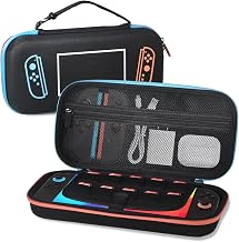 MONGERY Carrying Case for Nintendo Switch 2 (2025), Hard Shell Travel Storage with Soft Interior, Fits Console, Charger & Accessories, 10 Game Card Slots, Portable Protective Case - Black
