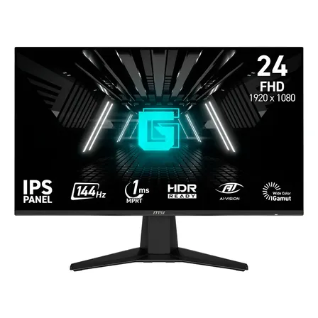 Monitor Gamer Msi G242l E14 23.8 Fhd 144hz 1ms Ips Freesync Negro