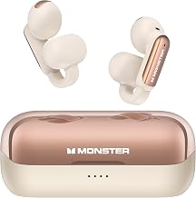 Monster Open AC601 Wireless Earbuds, Crystal Clear Call, USB-C Charging, Bluetooth Open Earphones with ENC, IPX5 Waterproof Wireless Clip-on Earbuds, 32H Playtime Ear Buds (White)
