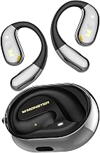 Monster Open Ear AC360, Wireless Bluetooth Rotary Earphone, with Lanyard, Upgraded Bluetooth 6.0, Touch Control, 24h Long Battery Life, IPX5 Waterproof,Long-Lasting Wear Without Fatigue（Black）