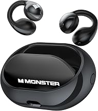 Monster Open Ear AC600 Headphones, Bluetooth 5.4 Wireless Earbuds with HiFi Stereo,Clip-On Earbuds with ENC Clear Call, 21H Playtime, Touch Control, IPX6 Waterproof Wireless Headphones for Workout