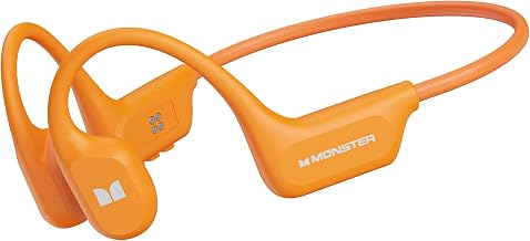 Monster Open Ear BC300 Sport Headphones, Wireless Bone Conduction Headphones Bluetooth 6.0, IPX8 Waterproof, 32GB Built-in Memory, 10-Hour Battery Life for Running, Cycling, Outdoor Sports