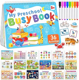 Montessori Busy Book, Learning Educational Toys for 3 4 5 Year Old Gift