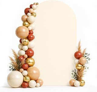 Moosfor 6FT Arch Backdrop Cover, Double-Sided Fitted Backdrop Stand Cover