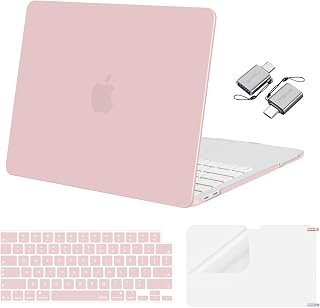 MOSISO Crack-Resistant Cover Compatible with MacBook Neo Case 13 inch 2026 Release Model A3404 with A18 Pro Chip, Protective Hard Shell&Keyboard Cover&Screen Film&Type C, Baby Pink