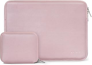 MOSISO Laptop Case 17.3 inch, 17-17.3 inch Laptop Sleeve Bag Compatible with Dell XPS/HP Pavilion/Ideapad/Acer/Alienware/HP Omen Notebook, Neoprene Computer Sleeve Bag with Small Case, Baby Pink