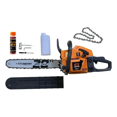 Motosierra Naftera Lusqtoff 52cc Espada 20 2.5hp Naranja + Cadena + Aceite