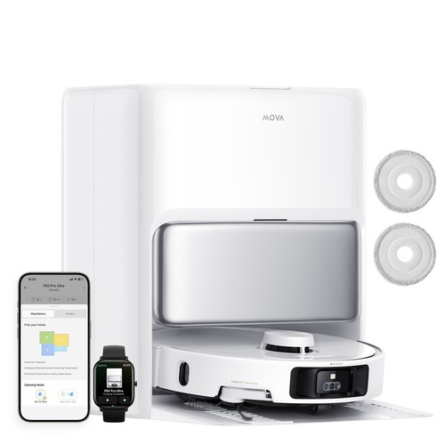 Mova P50 Pro Ultra Refurbished B Robot Vacuum Removable Liftable Mop 19,000Pa