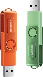 MOVE SPEED 2 Pack 32GB USB Drive, USB 2.0 Thumb Drives Memory Stick Mixed Colors for Data Storage