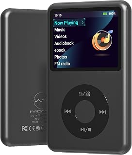 MP3 Player with Bluetooth 128GB Portable Music Digital Players Supports Playlist Audiobook Video Nice Gadget for Kids Black