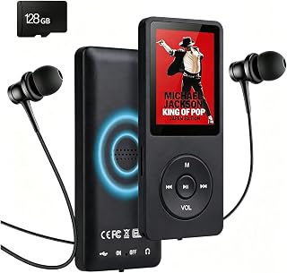 MP3 Player with Bluetooth 5.3, Music Player with HiFi Sound, 2" IPS Screen MP3 Music Player with Built in Speaker, Voice Recorder, FM Radio, E-Book, HiFi Sound, Free Card & Earphone Included