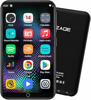 MP3 Player with Bluetooth and WiFi, 16GB Portable Music Player, Hi-Res Lossless Audio MP4 Player, 4 Inch HD Touchscreen, Supports Spotify, Amazon Music, Audible