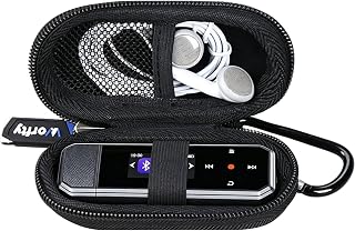 Mp3 Player Case for RUIZU X55/ X68/ idoooz U2/ FiiO BTR13/ AGPTEK U5PL/ wiwoo R5 Music Player- Hard Protective Travel Carrying Storage Bag (Case Only) (Black)