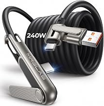 MRGLAS Chubby Cable 240W USB C to USB C Cable with Foldble Stand, 4ft