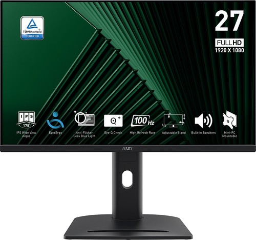 MSI PRO MP275PG 27" FHD Business Flat IPS Monitor 100Hz/1ms Built-in Speaker