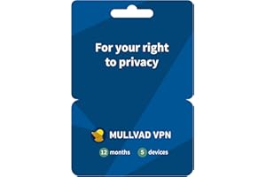 Mullvad VPN | 12 Months for 5 Devices | No-Log Security VPN Service | Protect Your Privacy