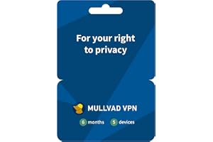 Mullvad VPN | 6 Months for 5 Devices | No-Log Security VPN Service | Protect Your Privacy