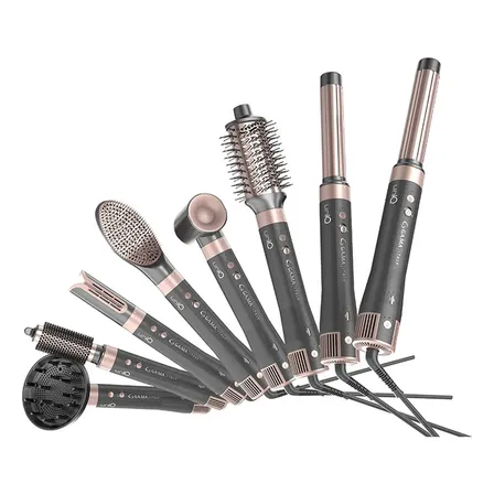 Multi Styler Gama Italy Uniq Vibrance 8 En 1 Seca, Modela, Alisa, Riza, Ondula, Suaviza, Da Volumen Y Define - Negro