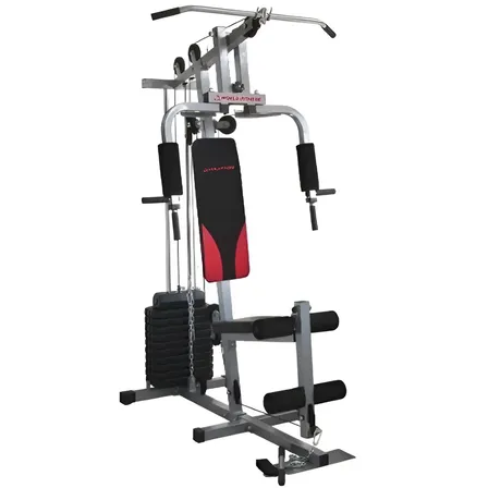 Multigimnasio C/50kg Reforzado 30 Funcion World Fitness 7000 Gris Negro Y Rojo