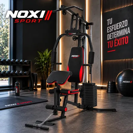 Multigimnasio Multigym | Reforzado | 50 Kg | Color de la estructura Negro | Noxi - Sports | Gym001