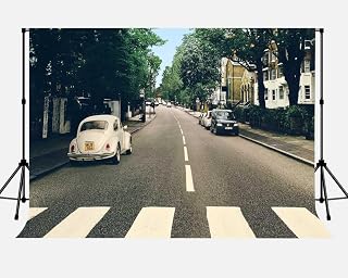 Music Band Backdrop for Photography, Rock and Roll Retro Music Street Background, Party Decor Supplies Photo Shooting Props (Polyester, 9x6ft)