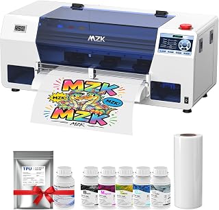 MZK A3 DTF Printer with F1080 Printhead - Automatic Time Cleaning Maintenance+Ink Anti-Clog Design,2X-Speed Compared to L1800&R1390,5" LED Multi-Function Display,Film Cutter,Gift Ink 2 Years