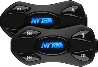 N2 2-Way Motorcycle Helmet Bluetooth Headset, Music Sharing, 2 Pack | Communication Intercom with Audio Multitasking,DSP/CVC Noise Cancellation, for ATV/Snowmobile, IP67 Waterproof