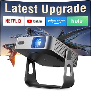 【Native 1080P & Netflix Ready 】Smart Projector with WiFi and Bluetooth