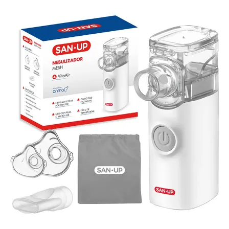 Nebulizador Mesh San-Up VitaAir 8ml Silencioso Port&aacute;til USB/Pilas (Certificado por la ANMAT)