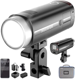 NEEWER 200Ws 2.4G TTL Outdoor Strobe Flash Compatible with Godox, 1/8000s HSS Portable Studio Photography Monolight with Modeling Light/3200mAh Battery/750 Flashes/1.5s Recycle, Q200