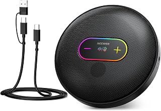 NEEWER UM04 USB Microphone, AI Cancelling Desktop Omnidirectional Condenser Mic with 48KHz/24Bit Mute for Online Meeting Recording Skype Teaching Windows Computer Laptop PC Mac Phone (Not Speaker)