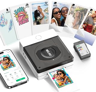 NELKO Flow 2x3 Photo Printer for Magnets and Transfers, 60 Sheets, Gray