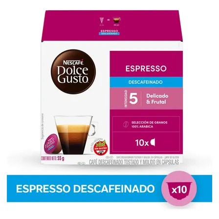 Nescaf&eacute; Dolce Gusto Espresso Descafeinado 10 C&aacute;psulas