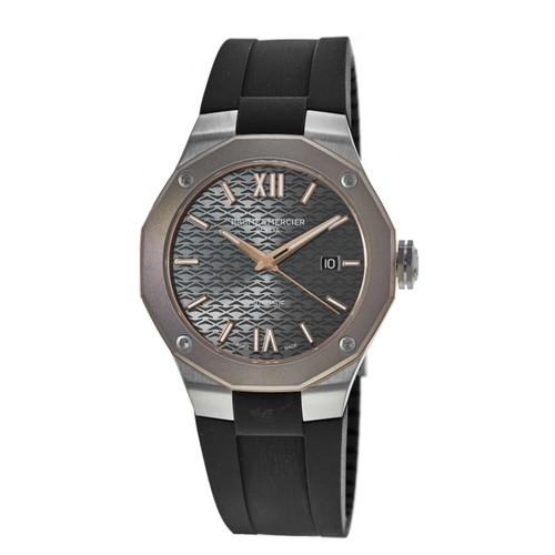New Baume & Mercier Riviera Automatic 42mm Grey Dial Rubber Men's Watch 10660