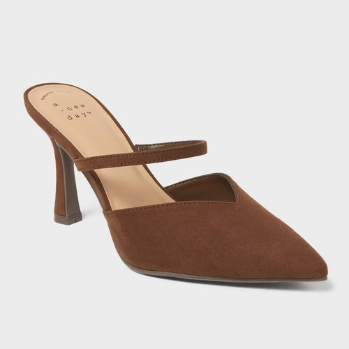 A New Day Women's Sonia Heels with Memory Foam Insole Pointed Toe Open Box