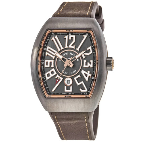 New Franck Muller Vanguard Titanium & Rose Gold Men's Watch V 45 SC DT BR (5N)
