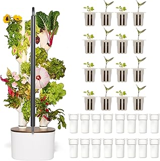 New & Improved! Gardyn Studio 2 Hydroponics Growing System - 16 Non-GMO Plants, Herbs, Vegetables - Smart Tower - Hydroponic Herb Garden Planter Indoor Kit - Indoor Gardening System w/Grow Lights