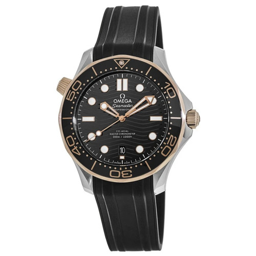 New Omega Seamaster Diver 300M Black Dial 18K Men's Watch 210.22.42.20.01.002