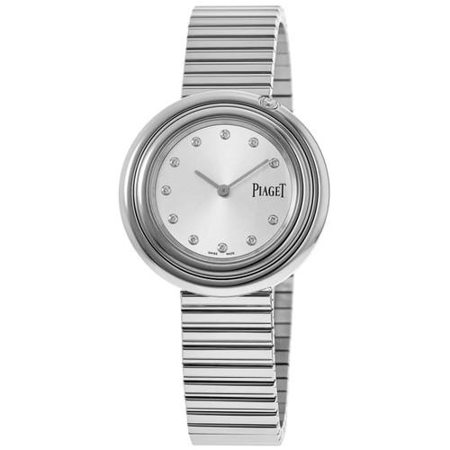 New Piaget Possession 34mm Silver Diamond Dial Steel Women's Watch G0A48390
