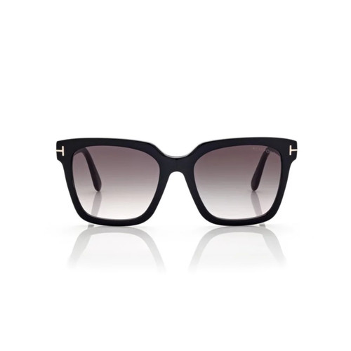 New Tom Ford Selby Black Acetate Square Grey Women's Sunglasses FT0952 01B 55