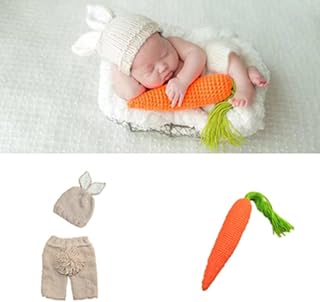 Newborn Baby Bunny Rabbit Knit Photography Prop Baby Outfits Diaper Costume