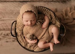 Newborn Photography Props Boys Girl Mohair Hat & Romper Newborn Photo Props