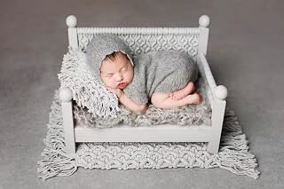 Newborn Photography Props Boys Mohair Cute Stretch Hat Romper Baby Photo Props Outfits Photoshoot Costume Infant